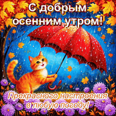 Анимированная открытка С добрым осенним утром!