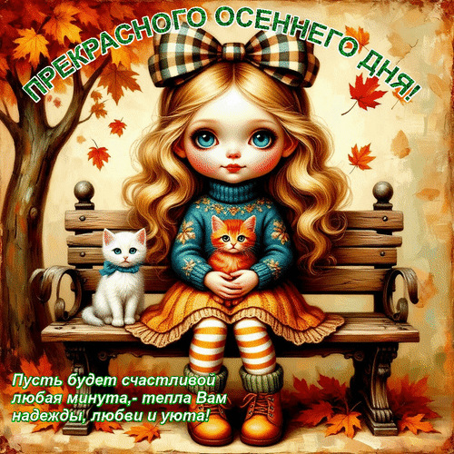 Анимированная открытка Прекрасного осеннего дня!