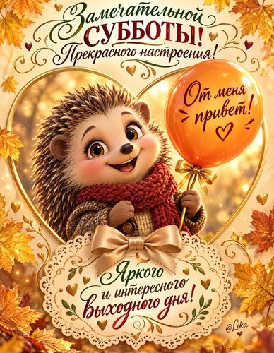 Открытка Замечательной субботы