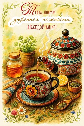 Открытка Тепла добра