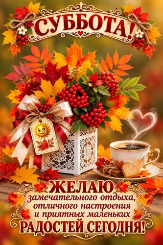 Открытка Суббота