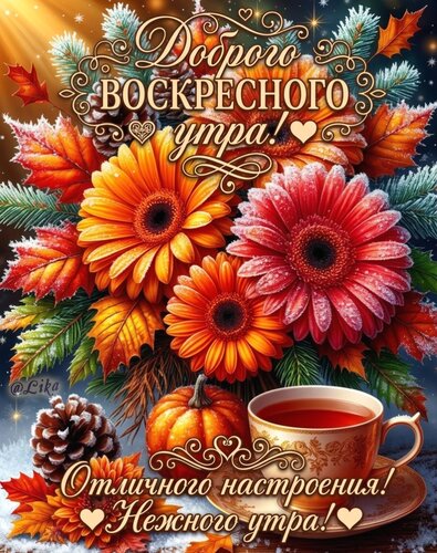 Открытка Доброго воскресного утра