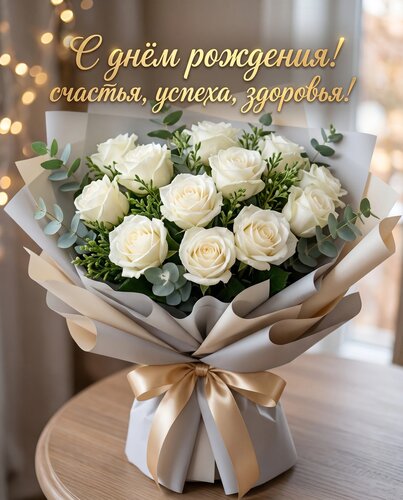Открытка С днём рождения! Счастья, успеха, здоровья!