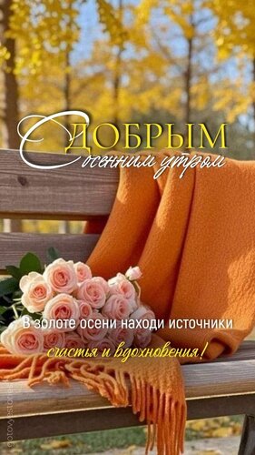 Открытка С добрым осенним утром