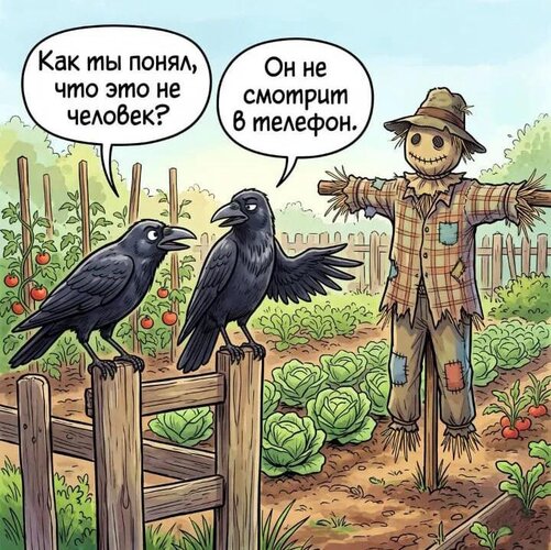 Открытка Это пугало