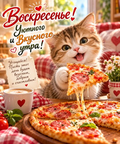 Открытка Воскресенье. Уютного и вкуснго утра.