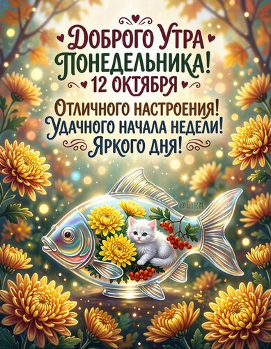 Открытка Доброго утра понедельника