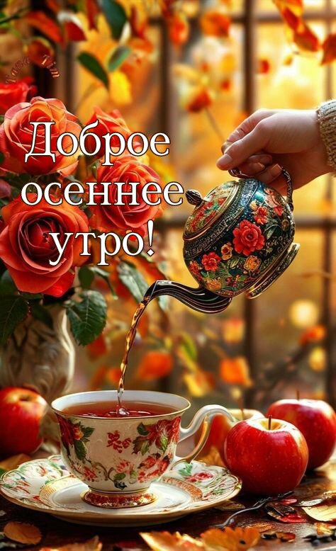 Открытка Доброе осеннее утро