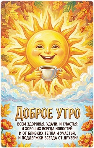 Открытка ДОБРОЕ УТРО