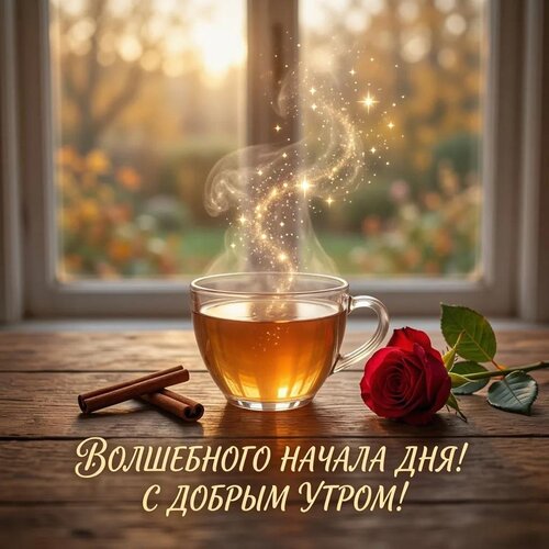 Открытка Волшебного начала дня! С добрым утром!