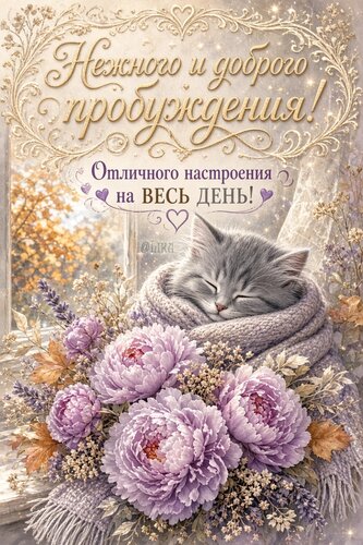 Открытка Нежного и доброго пробуждения