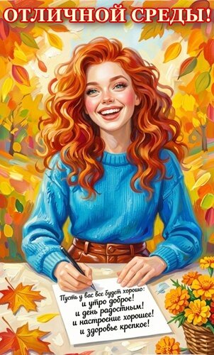 Открытка ОТЛИЧНОЙ СРЕДЫ!