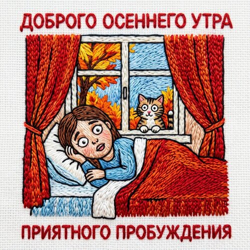 Открытка С добрым осенним утром!