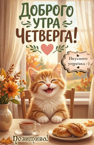 Открытка Доброго утра четверга