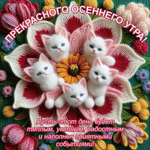 Анимированная открытка Прекрасного осеннего утра!