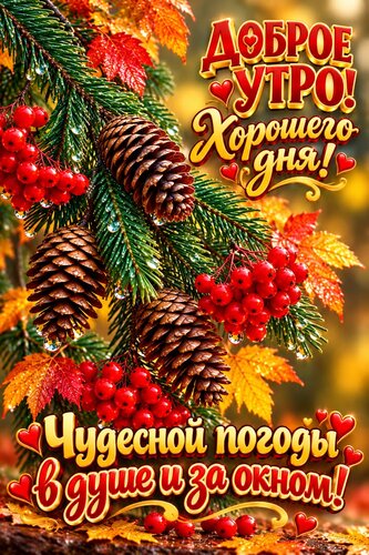 Открытка Доброе утро, хорошего дня