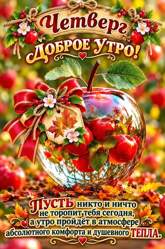 Открытка Четверг, доброе утро