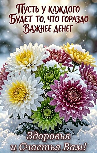 Открытка ЗДОРОВЬЯ И САСТЬЯ ВАМ!