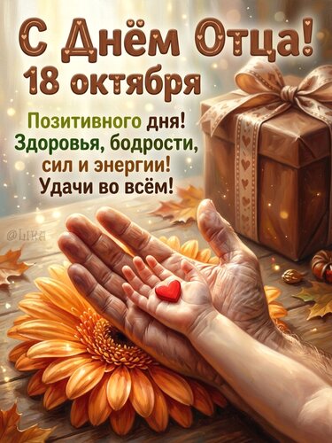 Открытка С Днём Отца! 18 октября