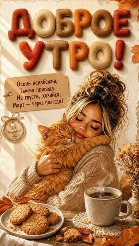 Открытка доброе осеннее утро