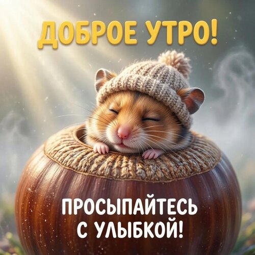 Открытка Доброе утро! Просыпайтесь с улыбкой!