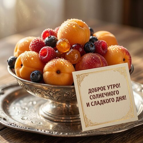 Открытка Доброе утро! Солнечного и сладкого дня!