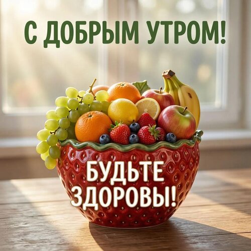 Открытка С добрым утром! Будьте здоровы!