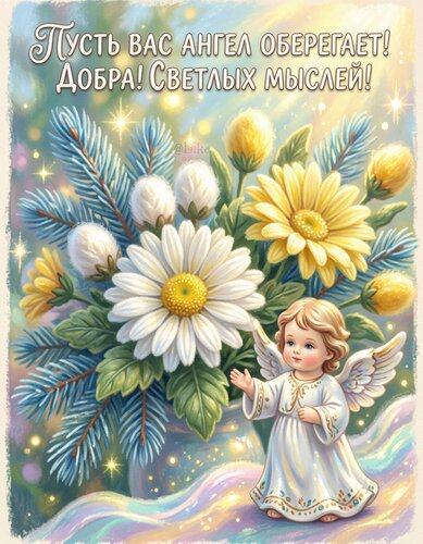Открытка Пусть вас ангел оберегает