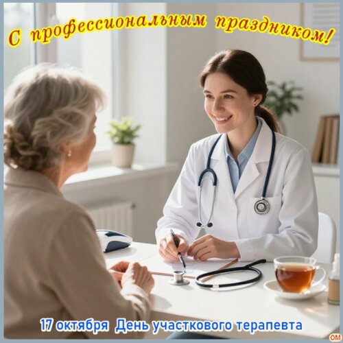 Открытка День участкового терапевта 1