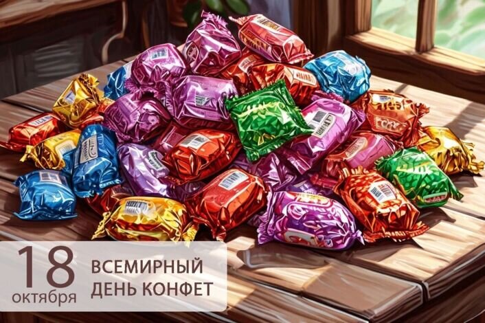 Открытка Всемирный День Конфет!