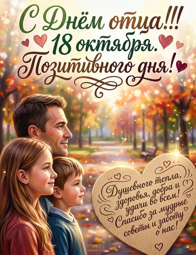 Открытка С Днём отца 18 октября