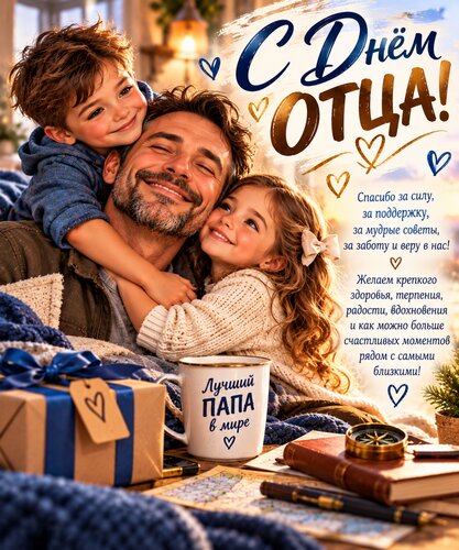 Открытка С днём отца!