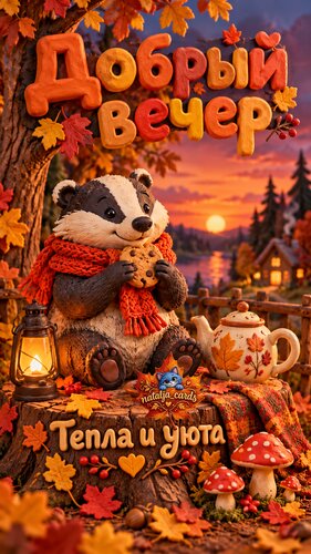 Открытка Добрый вечер. Тепла и уюта.