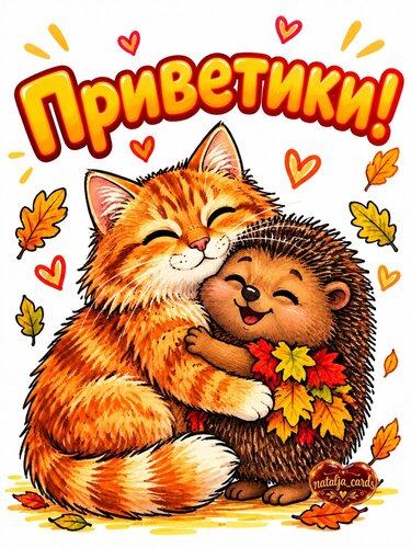 Открытка Приветики!
