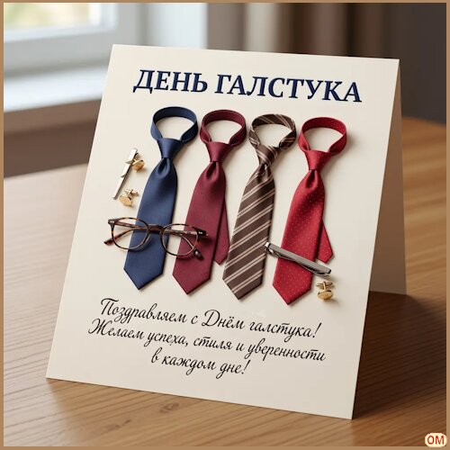 Открытка День галстука 