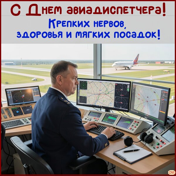Открытка День авиадиспетчера 1