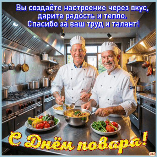 Анимированная открытка День поваров 1