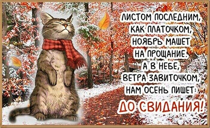 Открытка ноябрь