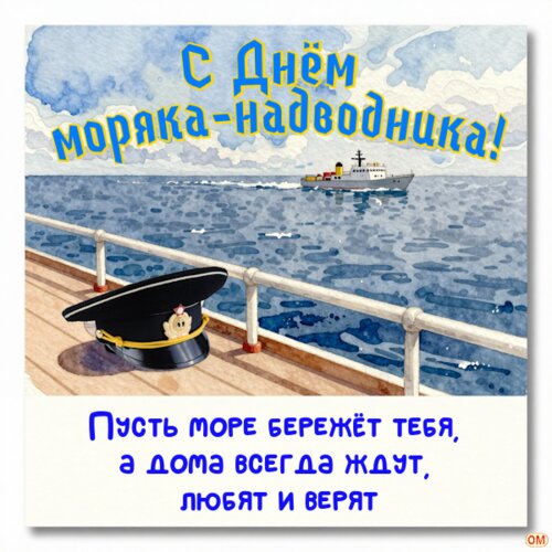 Открытка День моряков-надводников 1
