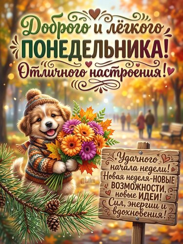 Открытка Доброго и легкого понедельника