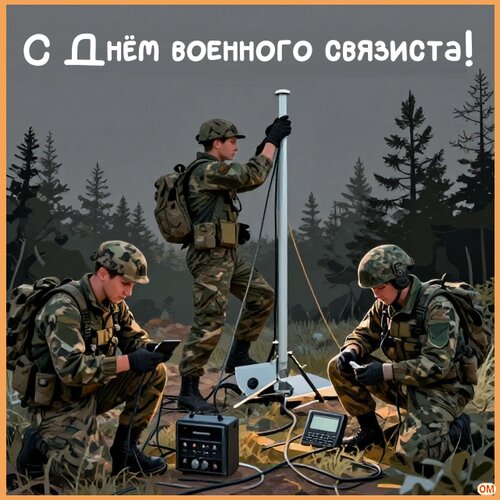 Открытка День военного связиста 1