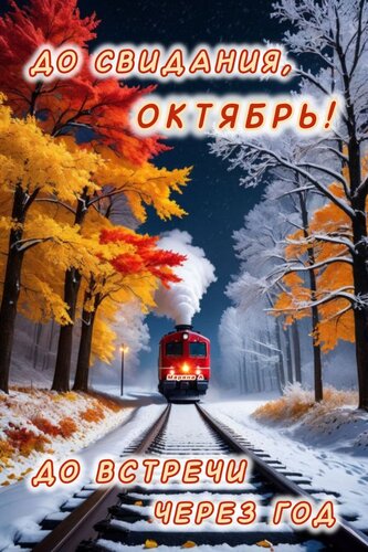 Открытка октябрь