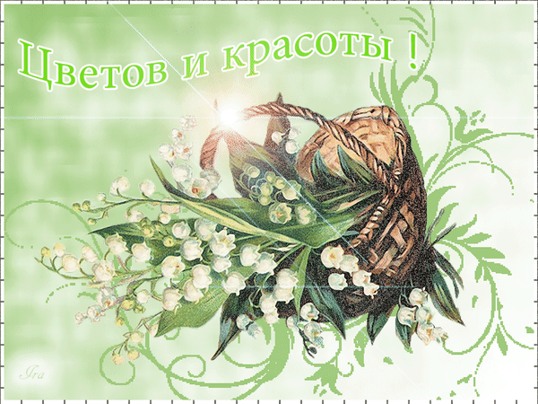 Анимированная открытка Цветов и красоты!